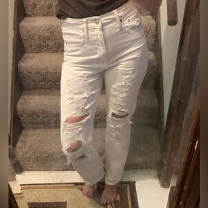 Aero 90s baggy jeans cream off white 4